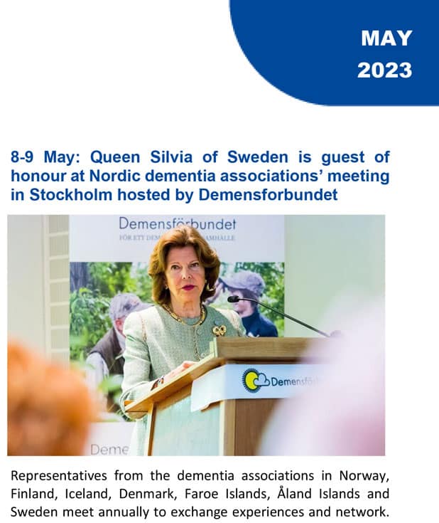 Demensförbundet och Nordiska mötet lyftes fram i Alzheimer Europes nyhetsbrev